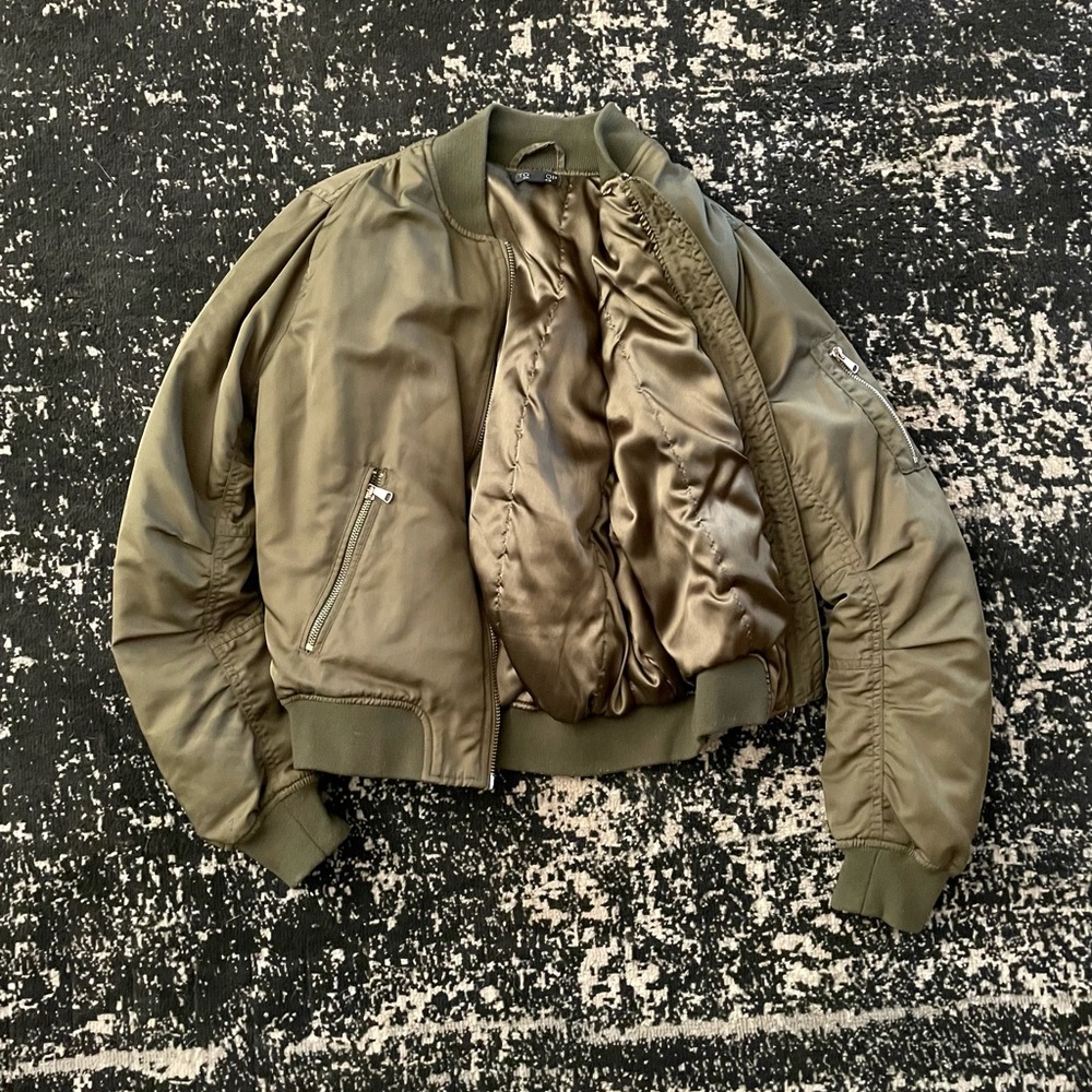 Topshop Satin Bomber Jacket